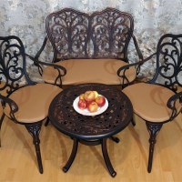 Комплект садовой мебели серии Кружева с диваном и кофейным столиком